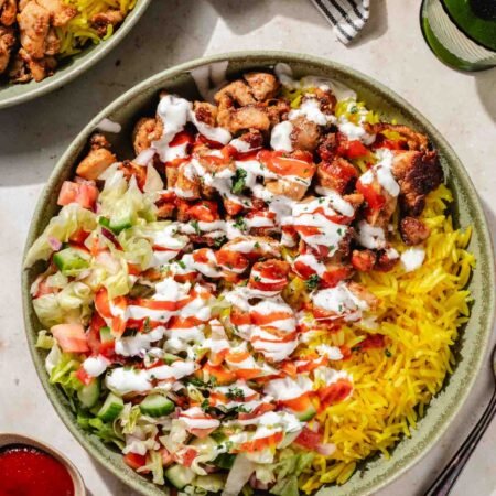Halal chicken over rice in South Richmond Hill, Queens